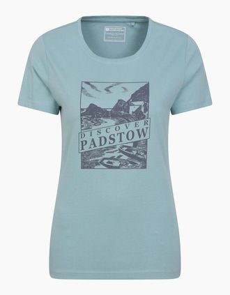 Mountain Warehouse Womens Mountain Warehouse Womens/Ladies Discover Padstow Printed T-Shirt - Blue - Size: 10