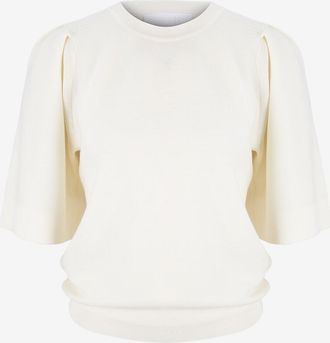 Molli Pullover mit Rundhalsausschnitt aus Schurwolle Tournesol