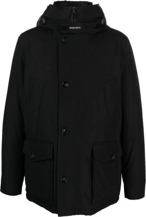 Woolrich Arctic Anorak - Heren - Winterjassen - Zwart - L - Katoen - Jassen