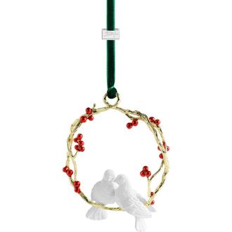 Michael Aram Turtle Doves Ceramic Ornament in Gold/Red at Nordstrom