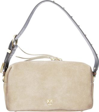 Pinko Trittico Rectangular Suede Bauletto Bag