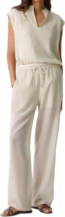 Theory Drawcord Pull-On Pant In Sand