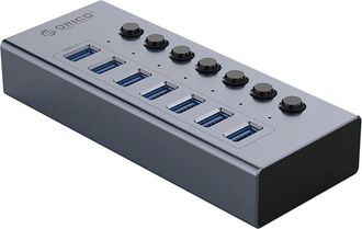 OEM Hub Usb-a 3.0 Orico Bt2u3-7ab De 7 Puertos Con Interruptores - Gris