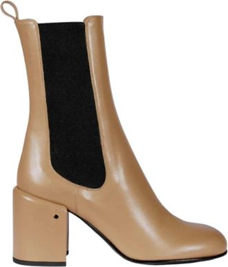 Laurence Dacade Stijlvolle H24 Laars - Dames - Laarzen met Hak - Beige - 38 1/2 EU - Schoenen