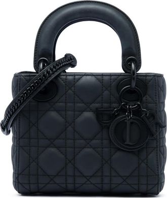 Dior Pre-owned Dior Mini Ultra Matte Calfskin Cannage Lady Satchel Ladies FROLCEUA2PIZ4A2F