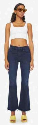 Mother Dark Blue The Weekender Jeans