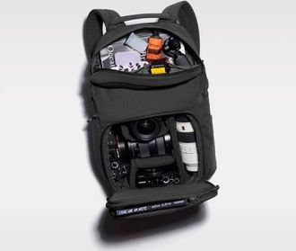 Brevitē The Jumper Photo Backpack in Triple Black at Nordstrom