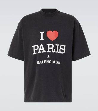 BALENCIAGA パリの夜景 Tシャツ ブラック Balenciaga Paris Moon Tシャツ | ブラック | FARFETCH JP