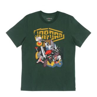 Nike Jordan Training T-Shirts, male, Green, Size: XL DNA Gfx Crew T-Shirt