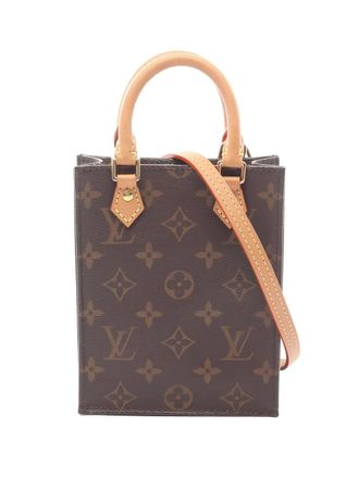Louis Vuitton 2021s Petit Sac Plat monogram tote bag - women - Canvas/Calf Leather - One Size - Brown