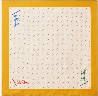 Valentino Foulard in twill di seta a pois