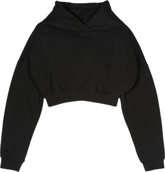 Entire studios organic-cotton cropped hoodie - women - Organic Cotton - S - Black