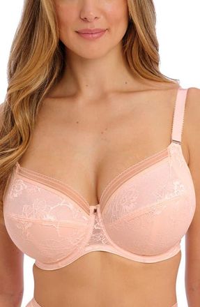 Fantasie Fusion Underwire Lace Side Support Bra in Blush at Nordstrom, Size 34Dd