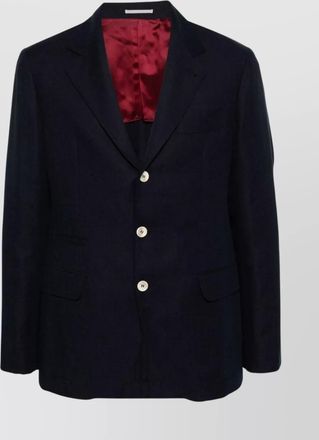 Brunello Cucinelli single breasted blazer notch lapels pockets