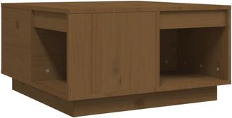 vidaXL Mesa De Centro Madera Maciza De Pino Marr&oacute;n Miel 60x61x32,5 Cm Vidaxl