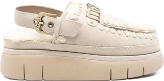 Mou Bounce Clog Back Strap - Lette Chalk