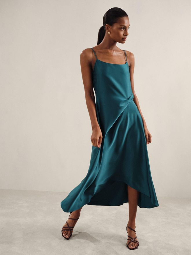 strapless open back dress Austin Convertible Maxi Dress in Hot Pink| Pink Oversized Maxi Dress | Pink  Bridesmaid Dress main image 1