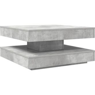 vidaXL Mesa De Centro Giratoria 360 Grados Gris Hormig&oacute;n 70x70x34,5 Cm Vidaxl