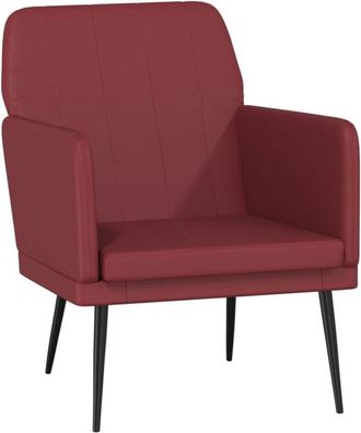 vidaXL Sill&oacute;n De Cuero Sint&eacute;tico Rojo Tinto 61x78x80 Cm Vidaxl