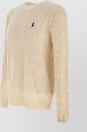 Polo Ralph Lauren cashmere wool cable-knit crewneck sweater