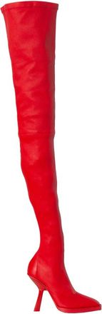 Ferragamo Ramii Nappa Stretch Thigh-High Boots, Size 7 C