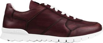 Kiton Leren Sneakers - Heren - Sneakers - Rood - 41 EU - Leer - Schoenen