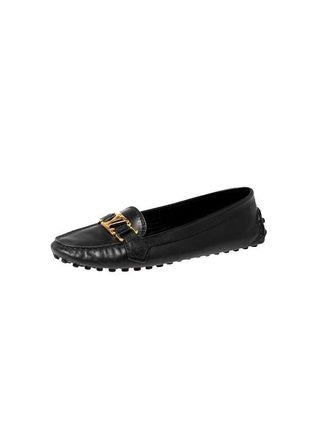 Louis Vuitton Black leather LV driving loafers Size 37.5