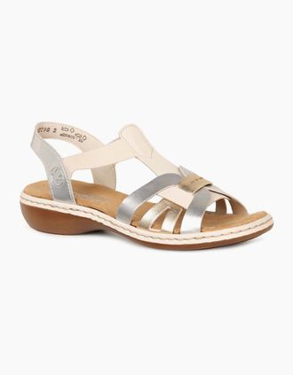 Rieker Womens Globe Womens Sandals - Metallic Multi - Size: 3.5