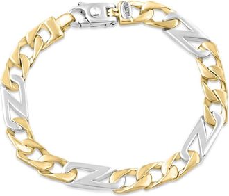 Pompeii3 Mens figaro 14k Gold (39gram) or Platinum (63gram) 8.5mm Link Bracelet 8.25