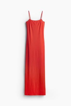 H&M Geripptes Bodycon-Kleid - Red