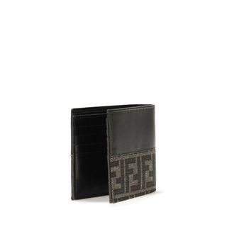 Fendi FF Jacquard Calf Leather Wallet - Brown