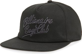 Billionaire Boys Club Script Embroidered Snapback Baseball Cap in Black at Nordstrom