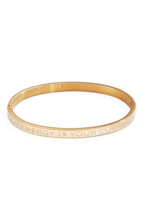 Alex and Ani Your Energy Is Your Currency Hinge Bangle Bracelet in Gold at Nordstrom