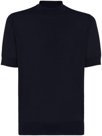 Brunello Cucinelli Gebreid T-shirt - Blauw