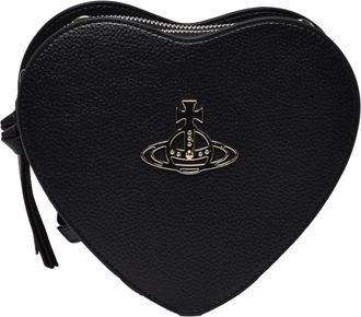 Vivienne Westwood Tassen, Dames, Zwart, ONE Size, Leer, Louise Heart Crossbody Bag
