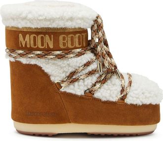 Moon Boot Womens Lab69 Icon Low Cognac - White Sheepskin