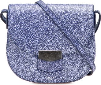 Celine Pre-owned Womens Besace 16 Crossbody Bag - Medium Blue Leather - One Size