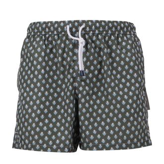 Fedeli Beachwear, male, Green, Size: L Madeira Swim Trunks