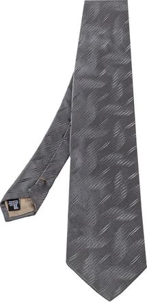 Emporio Armani Grey Textured Silk Traditional Tie