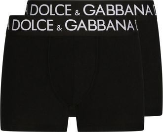 Dolce & Gabbana Regular Boxer 2-Pack - Heren - Onderbroek - Zwart - L - Katoen - Ondergoed