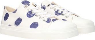 Moschino Womens White Fabric Low Top Sneakers