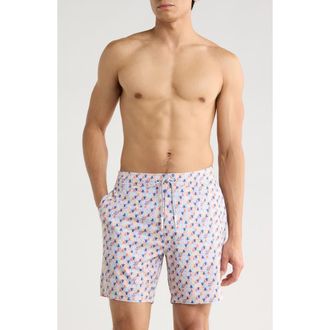 Johnnie-O Shelly Swim Trunks in White at Nordstrom, Size Xx-Large