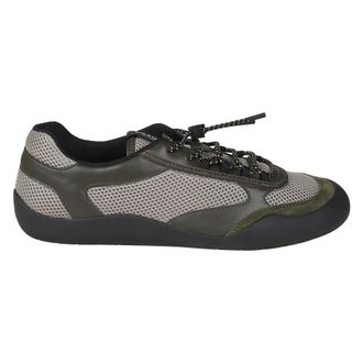 Prada Schoenen, Heren, Veelkleurig, 42 1/2 EU, Leer, Speedrock Leren en Mesh Sneakers