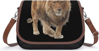 Generic Adult Lion Womens Crossbody Bag Fashion Shoulder Handbags Message Tote Bag with Adjustable Strap