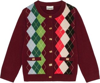 Ganni Truien & Vesten, Dames, Rood, XS, Wol, Bordeaux Sweater Aw 25
