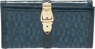 Gucci Pre-owned Continental Wallet - Dames - Vintage Accessoires - Blauw - ONE Size - Leer - Vintage