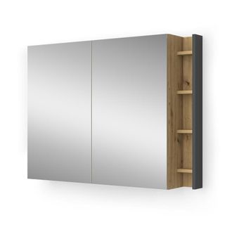 Vicco Armario Con Espejo Para Ba&ntilde;o Edelin, Artesano, 100 X 75 Cm Con Estantes, Vicco