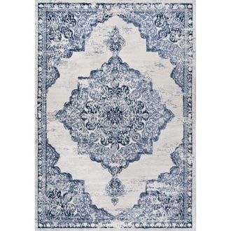 Jonathan Y Designs Alhambra Ornate Medallion Modern Area Rug in Light Blue/ivory at Nordstrom, Size 4Ft 0In X 6Ft 0In