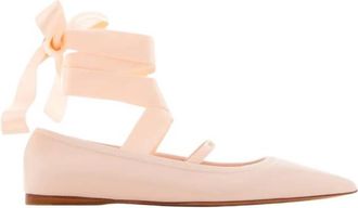 Ferragamo Ankle Ribbon Ballet Flats, Size 6.5