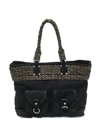 Loewe braided suede tote bag - Nero